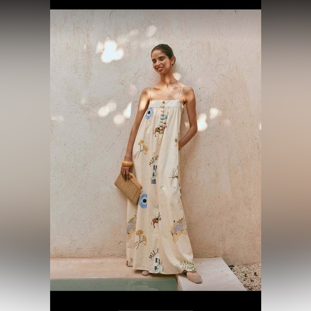 Suspender Boho Maxi Dress - Picture 3 of 5